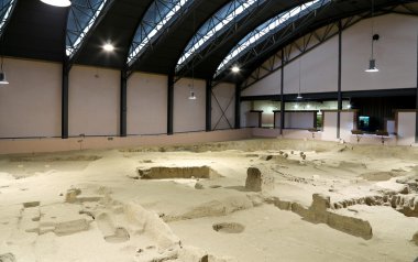 banpo Müzesi--xi'an (xian, sian), shaanxi, Çin bir müze var. banpo bir arkeolojik site yapılardan müze evleri.