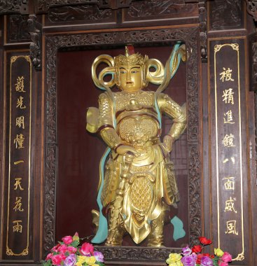 Budist tapınağı. heykeli altın Buda--Güney xian (sian, xi'an), shaanxi Eyaleti, Çin