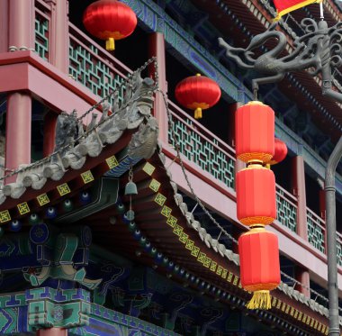 geleneksel Budist tapınağı, xian (sian, xi'an), shaanxi Eyaleti, Çin