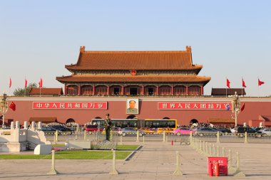 Tiananmen kapısı yasak şehrin kuzeyinde tiananmen Meydanı, beijing, Çin.