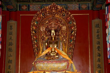 Budist tapınağı. Buda--yonghe Tapınağı, barış ve uyum lama Tapınağı veya halk lama Tapınağı Sarayı da bilinen heykeli Tibet Budizmi bir tapınak var. Beijing, Çin