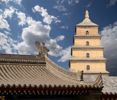 Giant Wild Goose Pagoda or Big Wild Goose Pagoda, is a Buddhist pagoda located in southern Xian (Sian, Xi'an),Shaanxi province, China clipart