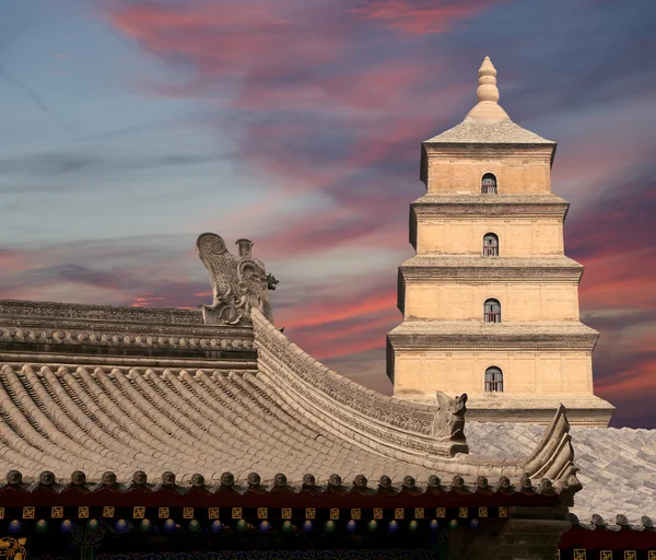 巨大な野生のガチョウの塔や大雁塔、仏教の仏塔であるシアン （西安）、南部の西安中国陝西省 — ストック写真