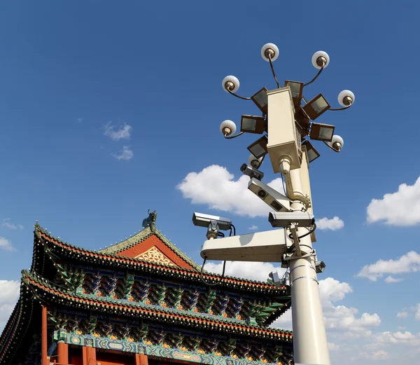 Zhengyangmenin portti (Qianmen). Tämä kuuluisa portti sijaitsee etelään Tiananmenin aukiolla Pekingissä, Kiinassa — kuvapankkivalokuva