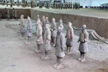 Qin dynasty Terracotta Army, Xian (Sian), China clipart
