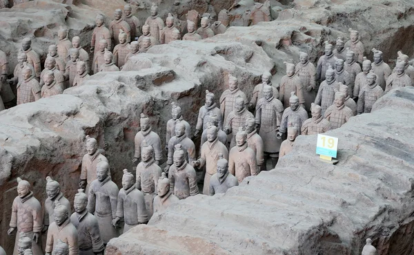 Exército de terracota de dinastia Qin, xian (sian), china — Fotografia de Stock