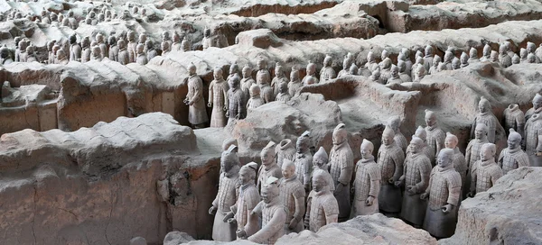 Exército de terracota de dinastia Qin, xian (sian), china — Fotografia de Stock