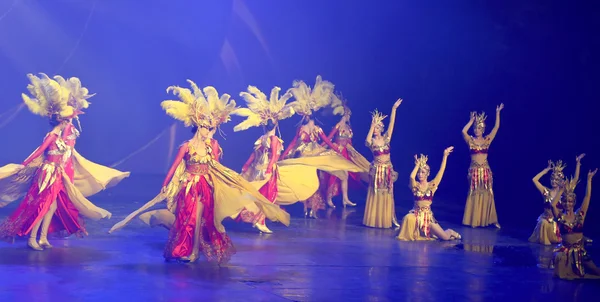 Tang Palace Show -- wird von Shaanxi Tanzgruppe aufgeführt und in den 1980er Jahren gegründet, xian (sian, xi 'an), China — Stockfoto