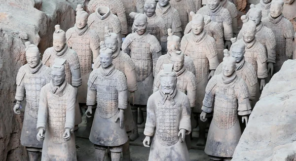 Qin dynasty Terracotta Army, Xian (Sian), China — Stock Image Qin dynasty Terracotta Army, Xian (Sian), China Royalty Free Stock Images