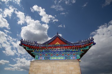 Çatıya bir Budist tapınağı, xian (sian), Çin'in geleneksel dekorasyon