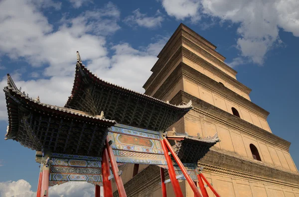 Obří divoké husy pagoda nebo velké divoké husy pagoda, je buddhistická pagoda v jižním xian (sian, xi'an), shaanxi provincie, Čína — Stock fotografie