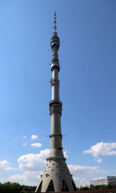 Ostankino televizyon kulesi, Moskova, Rusya. ayakta 540.1 metre uzunluğunda, 500 metre yüksekliğindeki aşmak için dünyanın ilk müstakil yapı yapıldı..