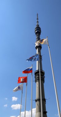 Ostankino televizyon kulesi, Moskova, Rusya. ayakta 540.1 metre uzunluğunda, 500 metre yüksekliğindeki aşmak için dünyanın ilk müstakil yapı yapıldı..