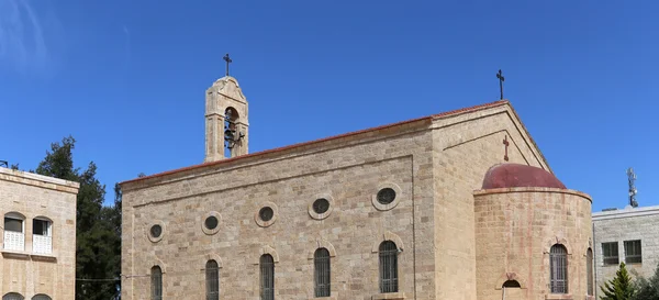 Yunan Ortodoks basilica of saint george town Madaba, Ürdün, Orta Doğu — Stok fotoğraf