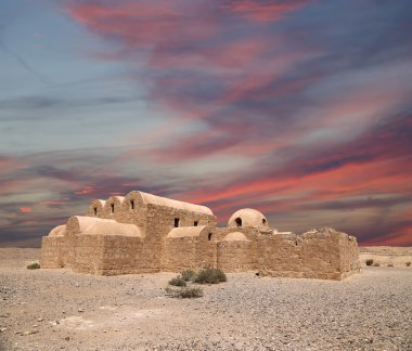 amman, Ürdün yakınındaki Quseir (Kasr) amra çöl castle. ünlü fresk 's ile dünya mirası.