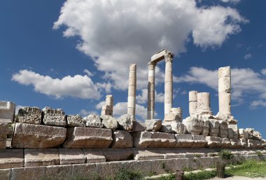 Herkül Tapınağı, Roma Korint sütunları Kalesi Hill, amman, Ürdün