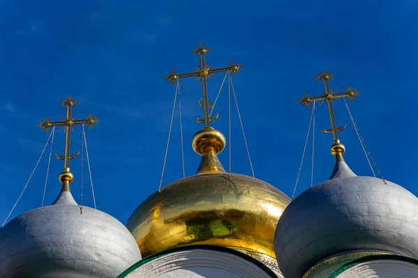Novodevichy Convent Bogoroditse Smolensky Monastery Sunny Day Domes Cathedral Our — Stock Photo, Image
