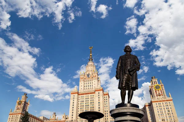 Vista Del Monumento Mikhail Vasilyevich Lomonosov Escultor Tomsky Arquitecto Rudnev — Foto de Stock