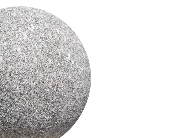 Large Granite Ball Cut Out White Background — Stock Photo, Image