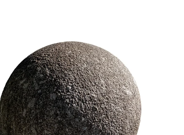 Large Granite Ball Cut Out White Background — Stock Photo, Image