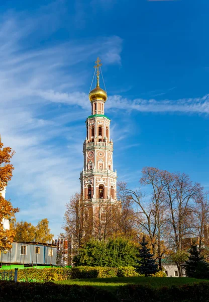 Das Nowodewitschij Kloster Bogoroditse Smolenski Kloster Einem Sonnigen Herbsttag Achteckiger — Stockfoto