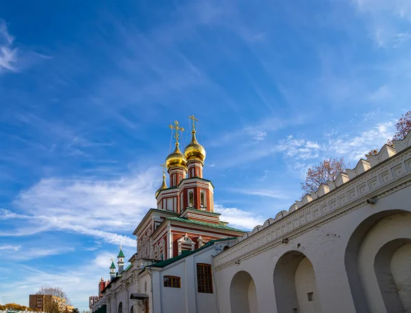 Das Nowodewitschij Kloster Bogoroditse Smolenski Kloster Einem Sonnigen Herbsttag Moskau — Stockfoto