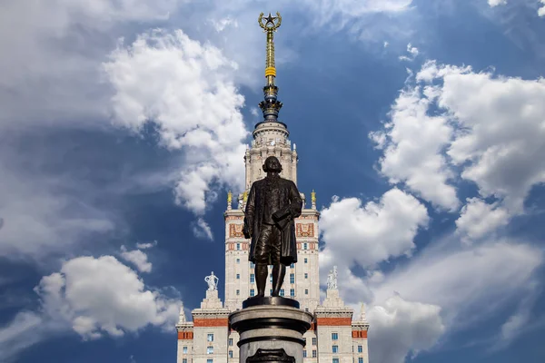 Vista Del Monumento Mikhail Vasilyevich Lomonosov Escultor Tomsky Arquitecto Rudnev —  Fotos de Stock