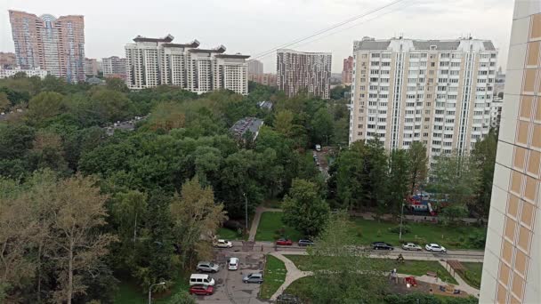 Aerial View Moscow Residential Area Cheryomushki Russia — Stock Video