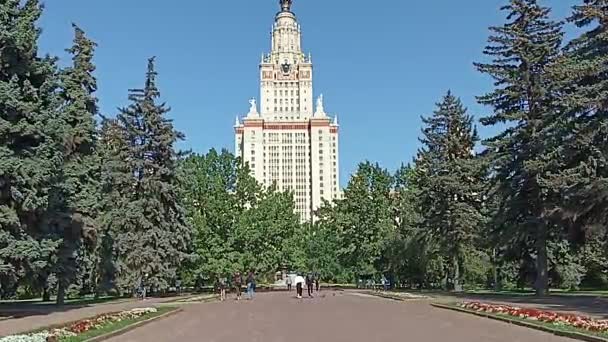 Moscow Ussia Oktober 2021 Territoriet Lomonosov Moscow State University Msu — Stockvideo