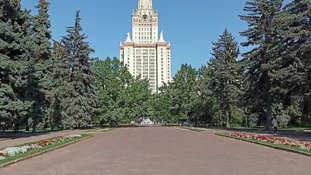 Moskau Russland Oktober 2021 Auf Dem Gebiet Der Lomonossow Moskauer — Stockvideo