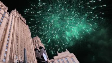 Dışişleri Bakanlığı, Rusya Federasyonu ve Fireworks uygulamasında, Moskova, Rusya Federasyonu 