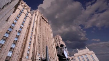 Rusya Federasyonu Dışişleri Bakanlığı gökyüzüne karşı (gece), Moskova, Rusya