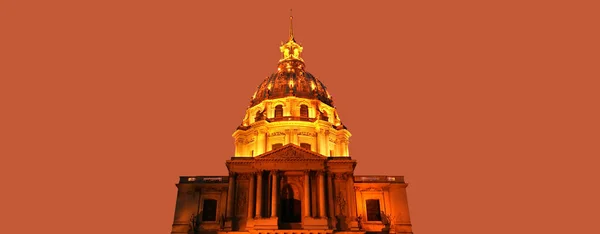 Les Invalides National Residence Invalids Night Paris France — Stock Photo, Image