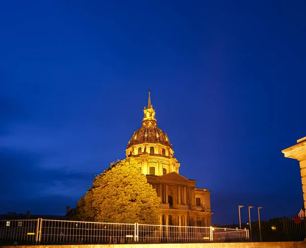 Les Invalides Residencia Nacional Los Inválidos Por Noche París Francia —  Fotos de Stock