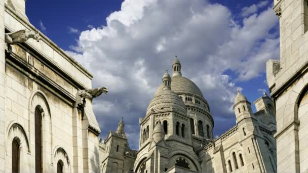 Bazilika Szent Szíve Párizs Közismert Nevén Sacre Coeur Basilica Található — Stock videók