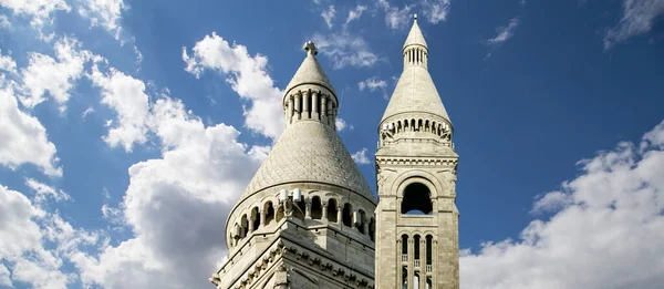 Basilica Sacred Heart Paris Közismert Nevén Sacre Coeur Basilica Található — Stock Fotó