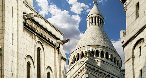 Basilica Sacred Heart Paris Közismert Nevén Sacre Coeur Basilica Található — Stock Fotó