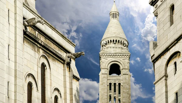 Basilica Sacred Heart Paris Közismert Nevén Sacre Coeur Basilica Található — Stock Fotó