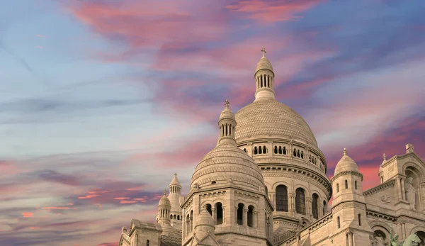 Paris Kutsal Kalbi Bazilikası Yaygın Olarak Sacre Coeur Bazilikası Olarak — Stok fotoğraf