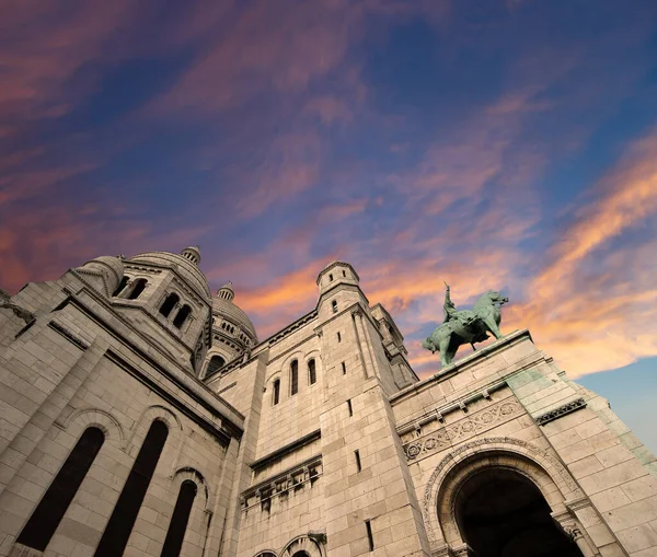 Basilica Sacred Heart Paris Almindeligvis Kendt Som Sacre Coeur Basilica - Stock-foto