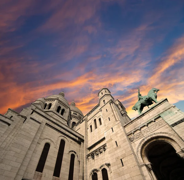 Basílica Sagrado Coração Paris Vulgarmente Conhecida Como Basílica Sacro Coeur — Fotografia de Stock