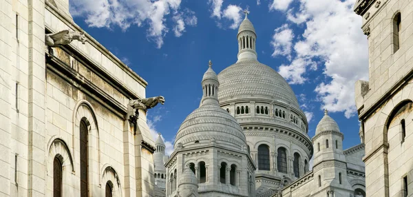 Paris Kutsal Kalbi Bazilikası Yaygın Olarak Sacre Coeur Bazilikası Olarak Stok Fotoğraf