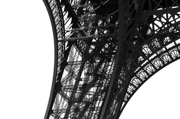 Torre Eiffel Contorno Parigi Francia Sfondo Bianco — Foto Stock