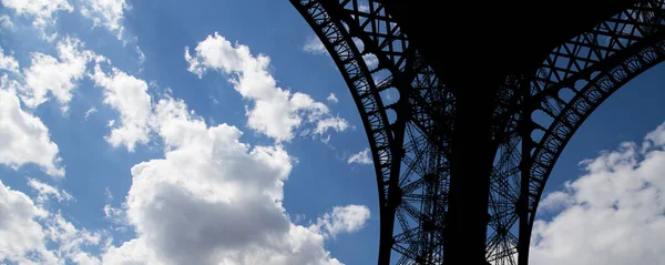 Eiffel Tower Contour Paris France Background Beautiful Sky — Stock Photo, Image