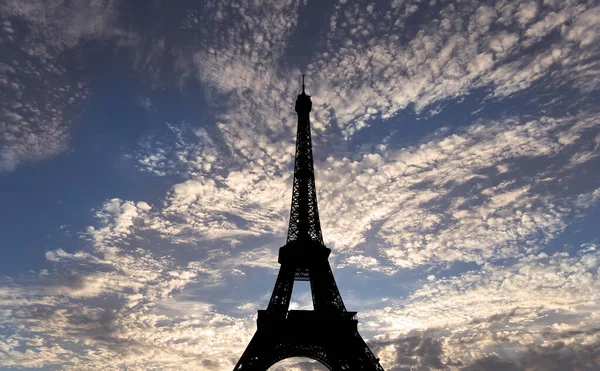 Eiffelturm Kontur Paris Frankreich Vor Dem Hintergrund Eines Schönen Himmels — Stockfoto