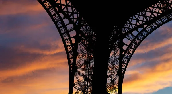 Eiffel Tower Contour Paris France Background Beautiful Sky — Stock Photo, Image