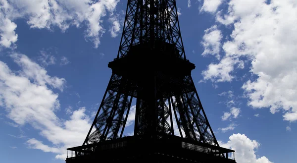 Tour Eiffel Contour Paris France Sur Fond Beau Ciel — Photo