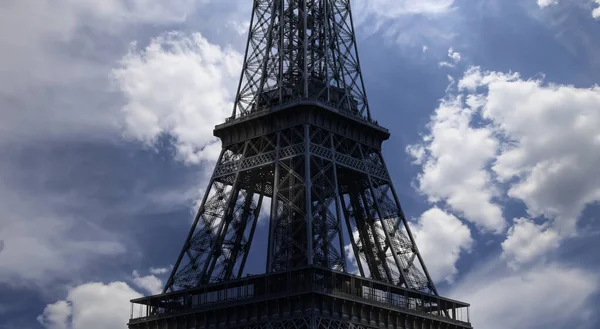 Eiffel Tower Contour Paris France Background Beautiful Sky — Stock Photo, Image