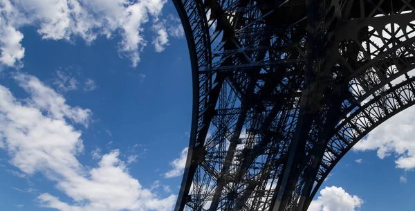 Eiffeltårnet Kontur Paris Frankrike Bakgrunn Vakker Himmel – stockfoto