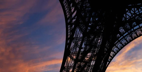 Πύργος Του Άιφελ Περίγραμμα Στο Παρίσι Γαλλία Στο Φόντο Ενός — Φωτογραφία Αρχείου